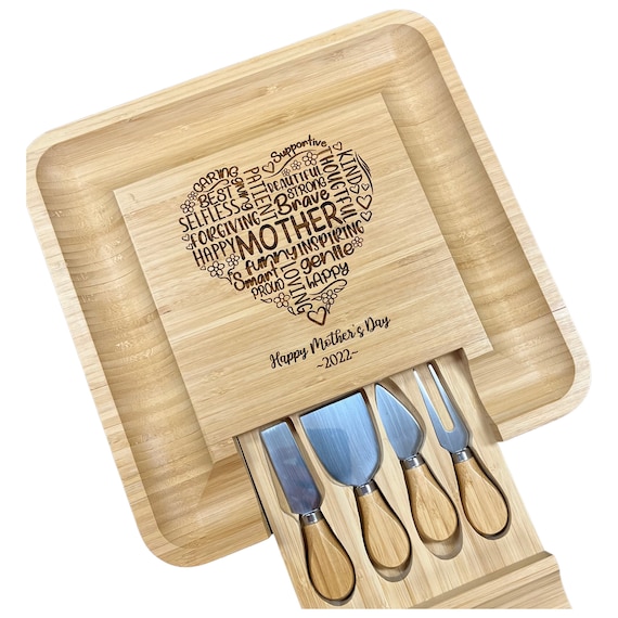 Personalized Bamboo Charcuterie Board, Mother's Day Gift