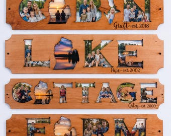 Engraved Cabin Sign- Personalized Rustic Wooden Name Decor