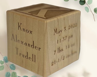 personalized baby block, personalized baby gift, baby girl gift, baby boy gift, personalized baby name block, personalized wooden block