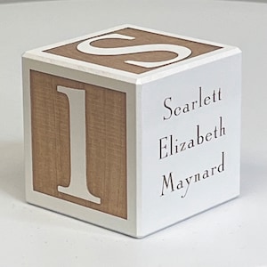 Personalized 1st Birthday Milestone Block: American Hard Maple Keepsake