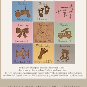 Baby Block: Personalized Wooden Engraved Name & Birth Stats Keepsake image 6