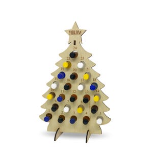 Mini Liquor Tree Personalized Advent Calendar – Holds 24 Mini Bottles 16x10