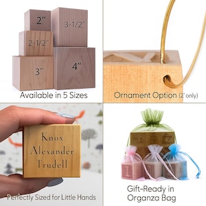 Baby Block: Personalized Wooden Engraved Name & Birth Stats Keepsake image 9