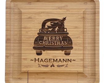 Personalisiertes Weihnachtscharcuteriebrett, Weihnachtswein- und Käsebrett, Weihnachtsschneidebrett, personalisiertes Weihnachtstablett, Weihnachten