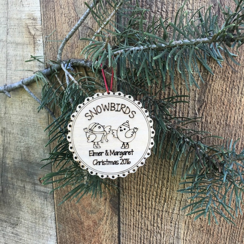 Snowbirds Couple Snowbirds Winter Home Snowbird Retirement Ornament Florida Christmas Snowbirds Second Home Grandparent Ornament image 5