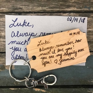 Personalized Keychain | Handwriting Gifts | Custom Keychain | Personalized Gift for Him | Handwriting Keychain