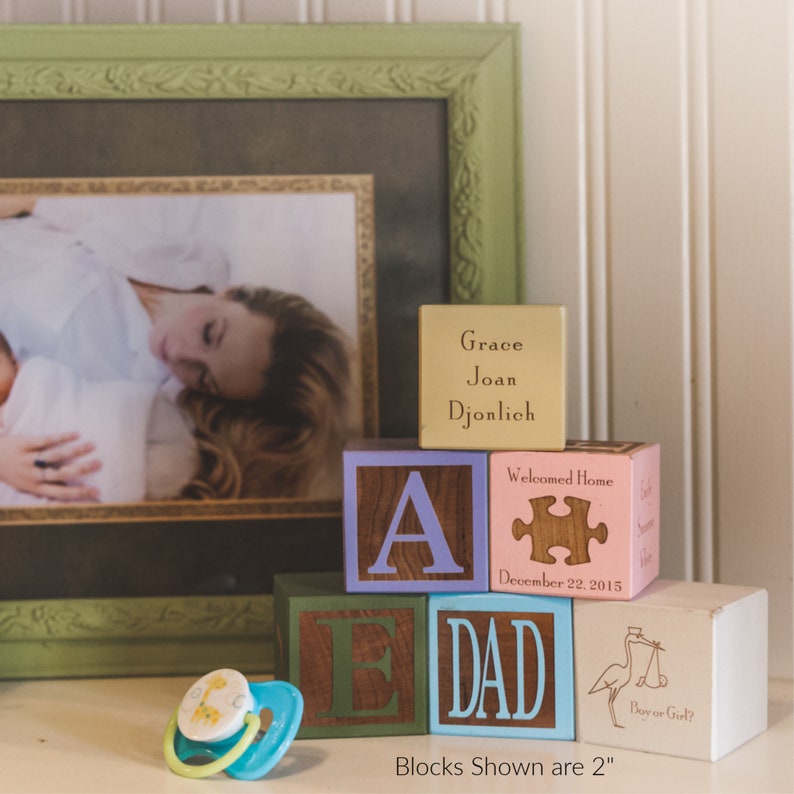 Personalized Baby Block Unique Baby Gift Wooden Baby Block Etsy