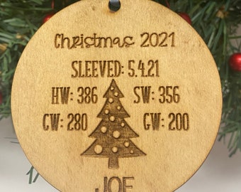 Weight Loss Surgery Ornament, Personalized Gastric Bypass Ornament, Surgiversary Gift, Bariatric Ornament, VSG Christmas Bauble