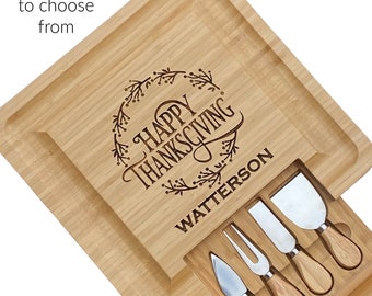 Personalized Serving Tray for Thanksgiving Table, Holiday Charcuterie Board, Thanksgiving Serving Board, Thanksgiving Cutting Board