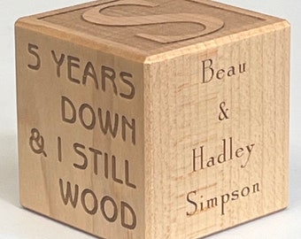 5th Anniversary Wooden Gift for him, 5th Anniversary Wooden Gift for her, Wooden Anniversary Gift for Couple, 5th wooden I still Wood