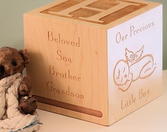 Personalized Cremation Urn for Human Ashes, Memorial Keepsake Box, Wooden Cremation Urn, Full Size Urn, Small Urn, Personalized Urn