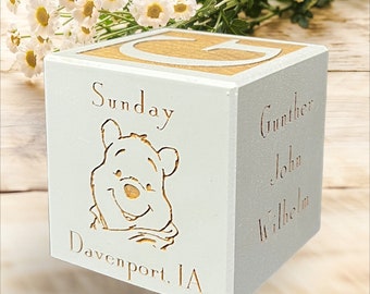 baby block, personalized Winnie the Pooh gifts, original Winnie the Pooh baby, winnie the pooh baby gift, winnie the pooh Nursery Decor