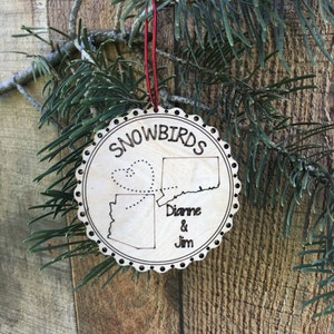 Snowbirds Couple Snowbirds Winter Home Snowbird Retirement Ornament Florida Christmas Snowbirds Second Home Grandparent Ornament image 6