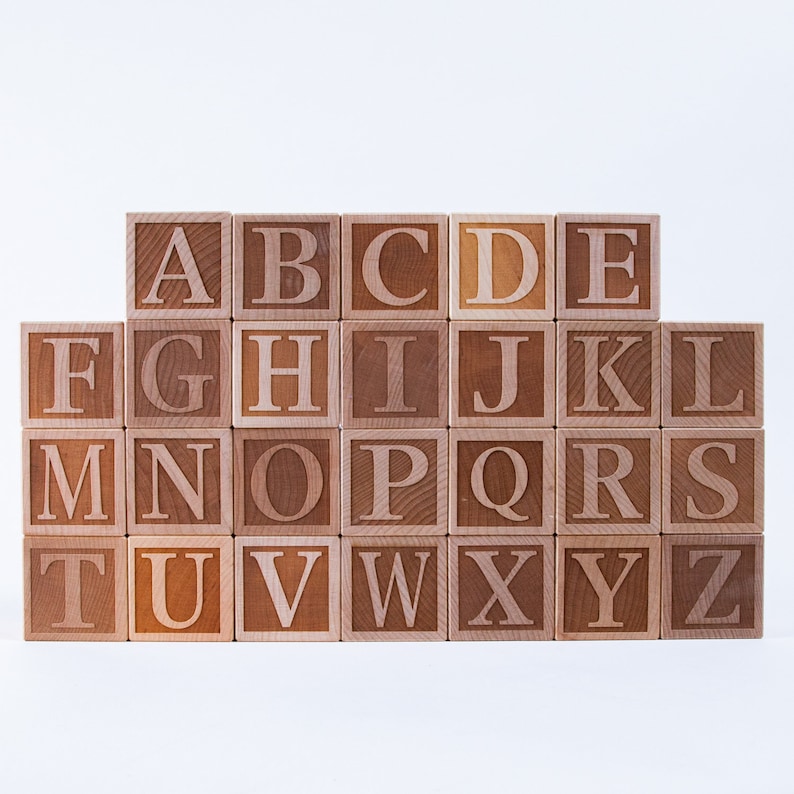 Alphabet Block Wooden Blocks Alphabet Blocks Baby Name Etsy Finland