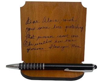 Personalized Wooden Desk Plaque, Wooden 5th Anniversary Gift, Desk Décor, Gifts for Desk, Desk Organizer, Desk Storage, Pen Holder for Desk