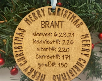 Surgiversary Gift, Personalized Bariatric Ornament, VSG Christmas Ornament, Personalized Gastric Bypass Ornament, Weight Loss Surgery Gift