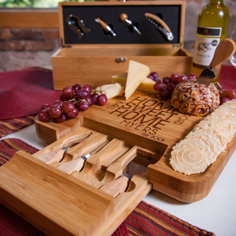 Personalized Wine and Cheese Board Personalized Cutting Etsy