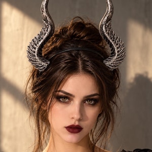 Teufelshorn-Stirnband, Halloween-Hörner, Dämonenhorn-Kopfschmuck, Gothic-Kostüm-Kopfbedeckung, Cosplay-Hörner, Teufelskostüm-Accessoire, Halloween-Requisiten