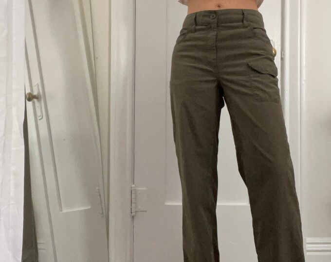 army green slacks
