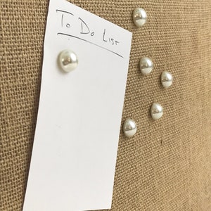 Set of 6 pearl push pins, thumb tacks, cork board pins image 5