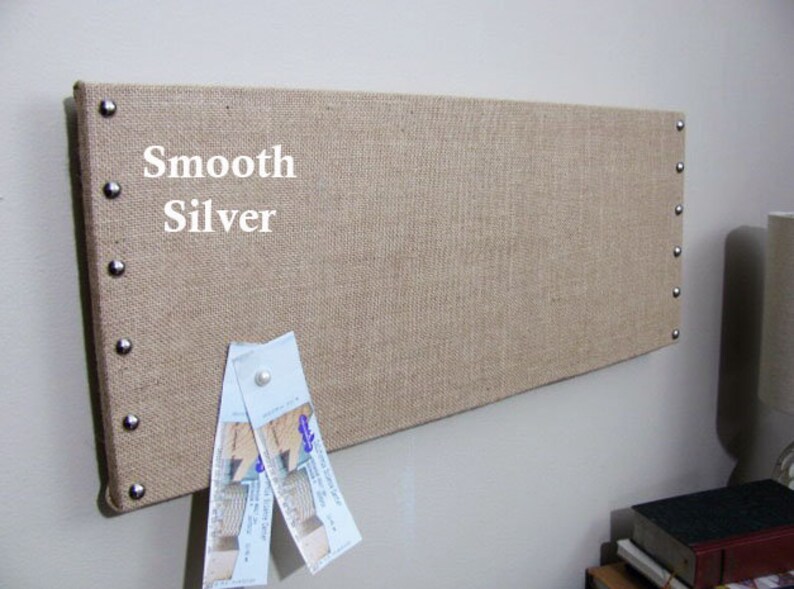 Tan Burlap Cork Board With Decorative Tacks 12 X Etsy