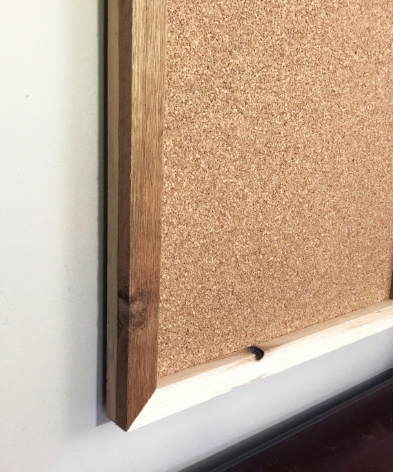 Rustic Cedar Frame Cork Board 12x 24 Outer Dimensions, 9 X 20 3/4