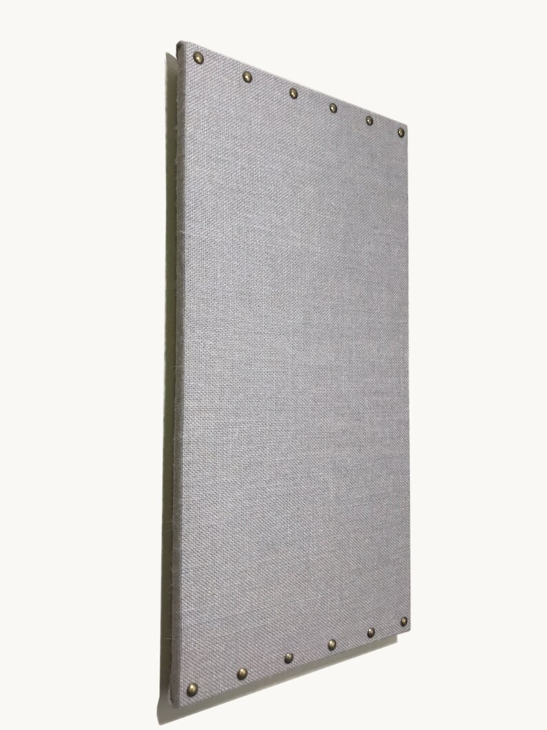 Grey/Gray Burlap Cork Board with Decorative Tacks 12 x Etsy