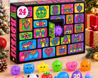 Kids Holiday Advent Calendar Squishy Toy