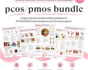 PCOS/PMOS Nutrition Bundle | 30-Page Hormone Health Guide (Digital Download)