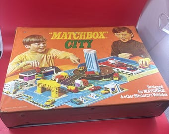 Playset Carry Case Matchbox City Sears Lesney 1973 Vintage Fold Out