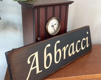 Abbracci Hugs Italian Wooden Primitive Sign