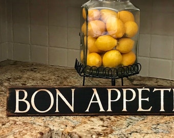 Bon Appetit Kitchen Rustic Wooden Sign