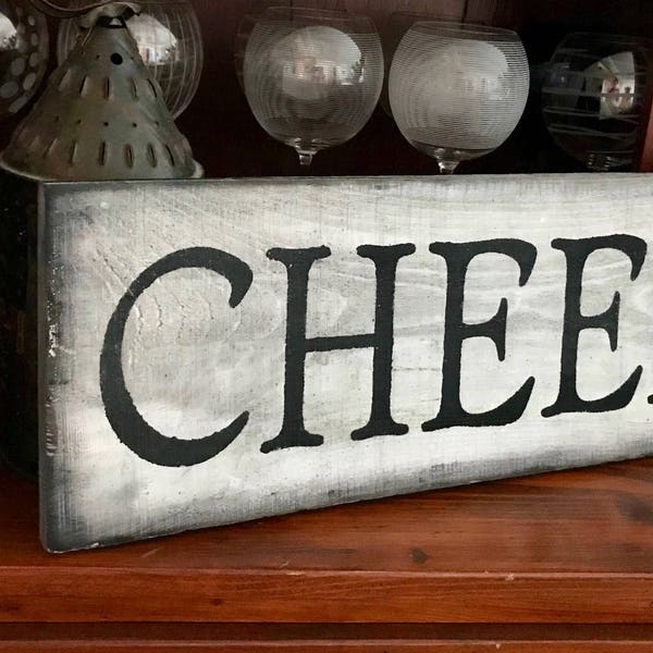 Barnwood CHEERS Bar Kitchen Rustic Wooden Sign