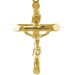 1.25 Inch Long Religious INRI 14k Yellow Gold Jesus Crucifix Cross