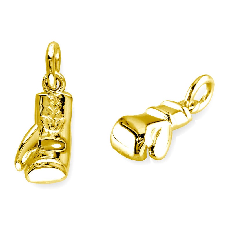 Solid Boxing Glove Charm in 14k Yellow Gold - Etsy