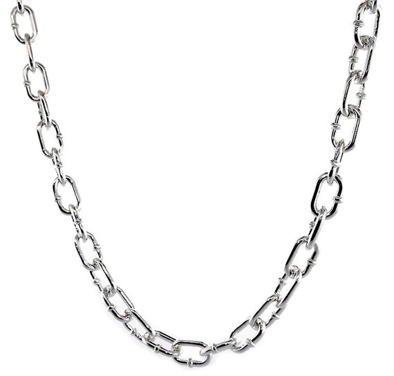Buy 9mm Solid Oval Hardware Link Chain, 24 Inches in Sterling