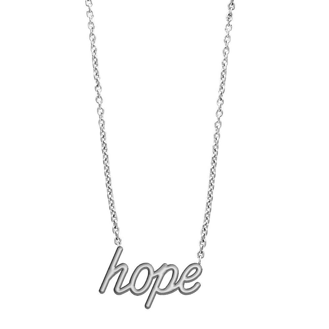 Hope Necklace in Sterling Silver, 17 Total Length Etsy