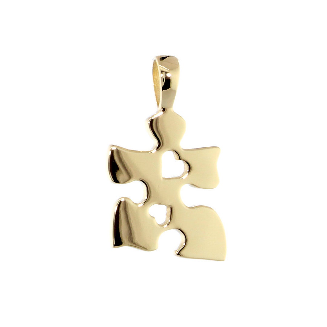 thumbnail image 2 of 10 Pieces Autism Awareness Puzzle Piece Charms | 15mm | Silver Alloy | Aspergers Dangle Charms 2 of 4
