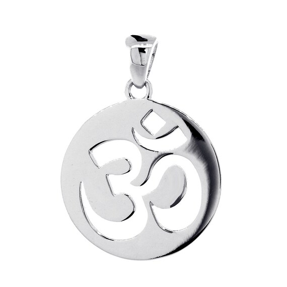 Open Om in Circle Pendant Open Om in Circle Pendant