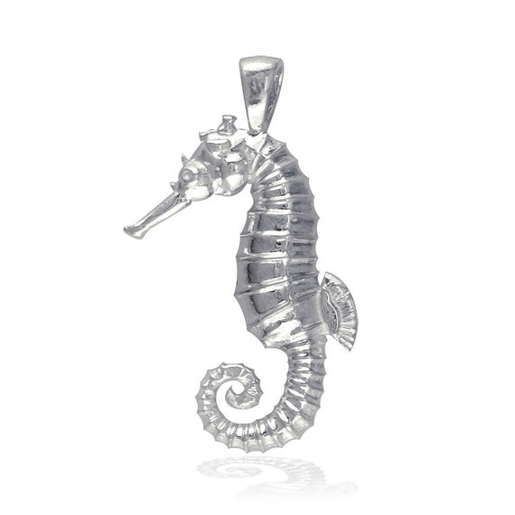 Sterling Silver 3D Small Seahorse Charm