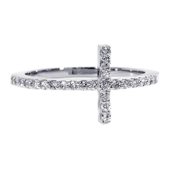 52mm Solid Barrel Cross Charm in Sterling Silver