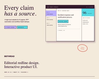 Modello SaaS basato sull'intelligenza artificiale di Next.js, sito web per l'automazione di proposte RFP per team B2B.