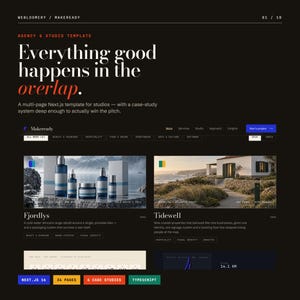 Makeready Creative Agency Website Template, Next.js Portfolio, Branding Studio & Design Agency Template