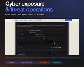 Next.js Cyber Security Template – Interactive Exposure Dashboard, Attack Paths (TypeScript)