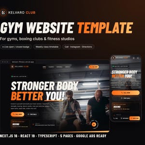 Gym Website Template | Fitness Club, Boxing Studio, Class Timetable (Next.js)
