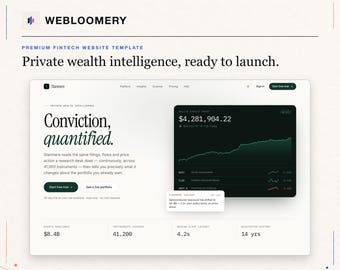 Next.js - Modello per siti web fintech, dashboard per la gestione patrimoniale privata e interfaccia utente per SaaS di investimento