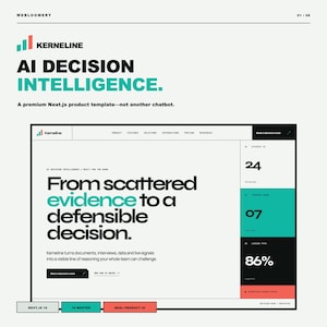 AI Decision Intelligence Next.js Template, Evidence Graph Workspace (Source Code)