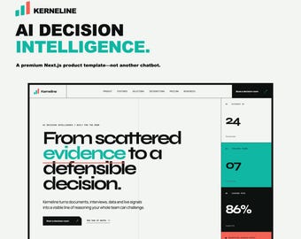 Modello Next.js per l'intelligenza decisionale basata sull'IA, area di lavoro per il grafico delle evidenze (codice sorgente)