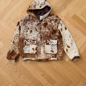 Genuine Cowhide Leather Jacket for Women | Women Natural Hair-On Cow Skin Leather Jacket | Genuine Pony Skin Hair Cowhide Leather Jacket