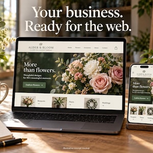 Aangepaste website van drie pagina's voor kleine bedrijven | Responsieve websitebestanden